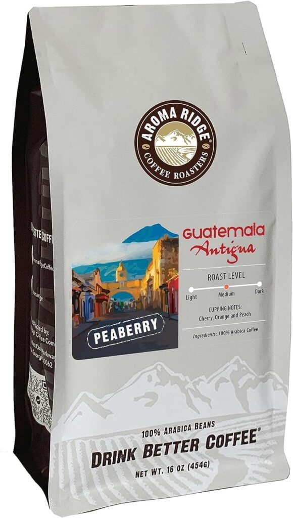 Aroma Ridge Guatemala Peaberry Freshly Roasted Coffee Beans 16oz