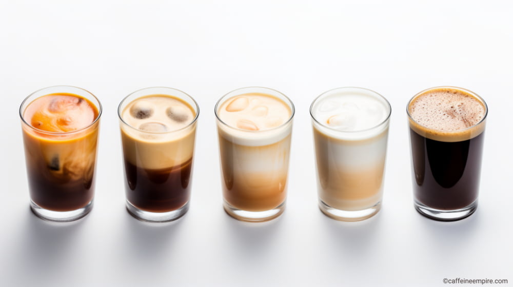 Different styles of coffee