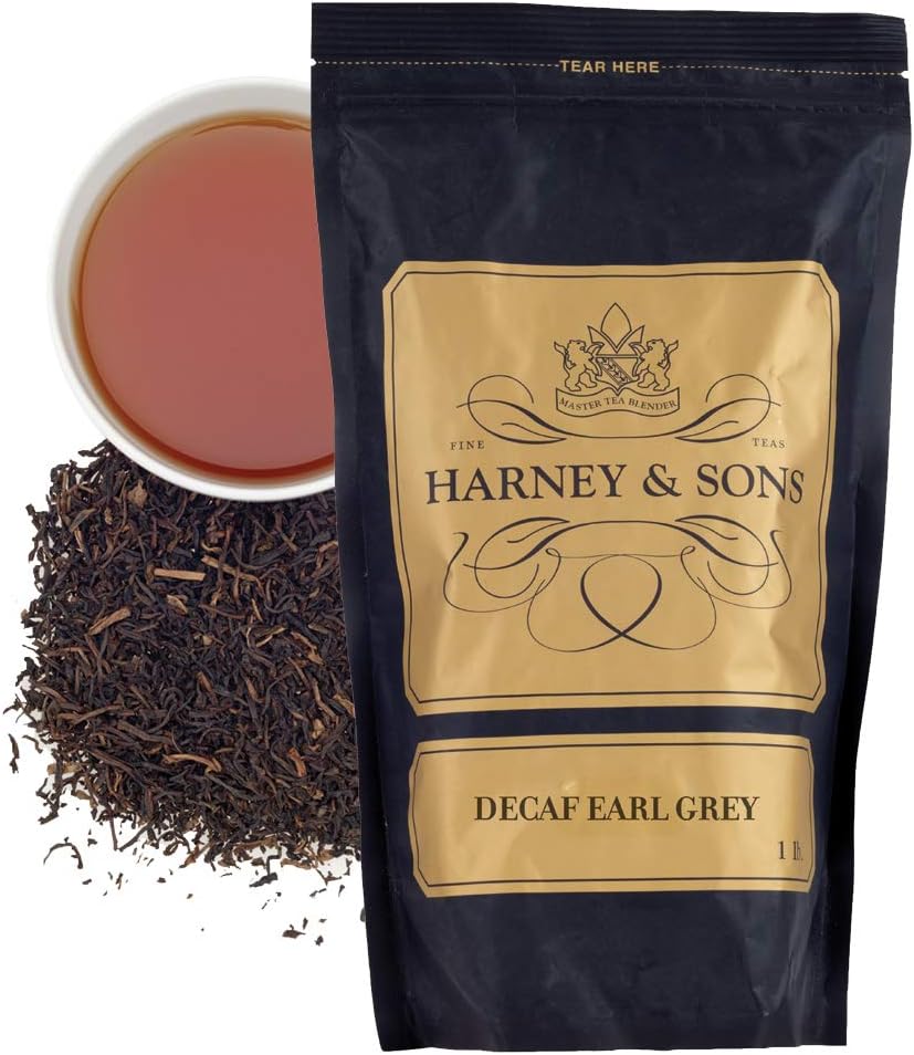 Harney  Sons Decaffeinated Earl Grey, 16oz Bag of Loose Tea