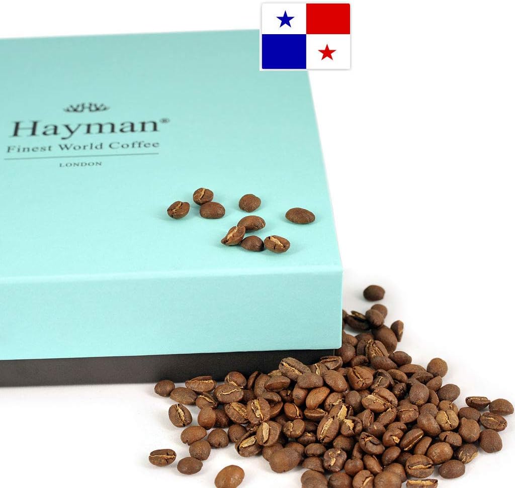 Hayman Coffee, 100% Panama Geisha Coffee Beans, Whole Bean Coffee Medium Roast, Fresh Coffee Beans, 24oz/680g Box (Pack of 1) | Panama Coffee, Gesha Coffee