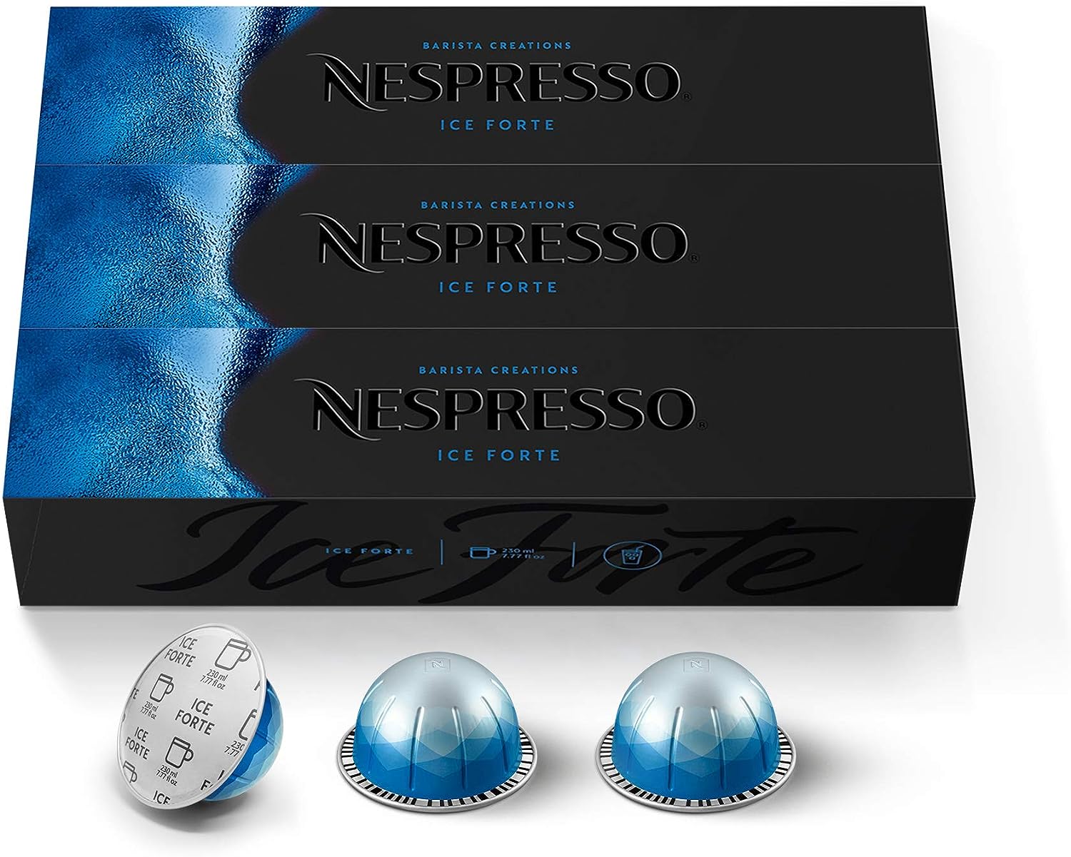 Nespresso Capsules VertuoLine, Iced Coffee, Iced Forte, 30 Count, Brews 7.77 Ounce (VERTUOLINE ONLY)