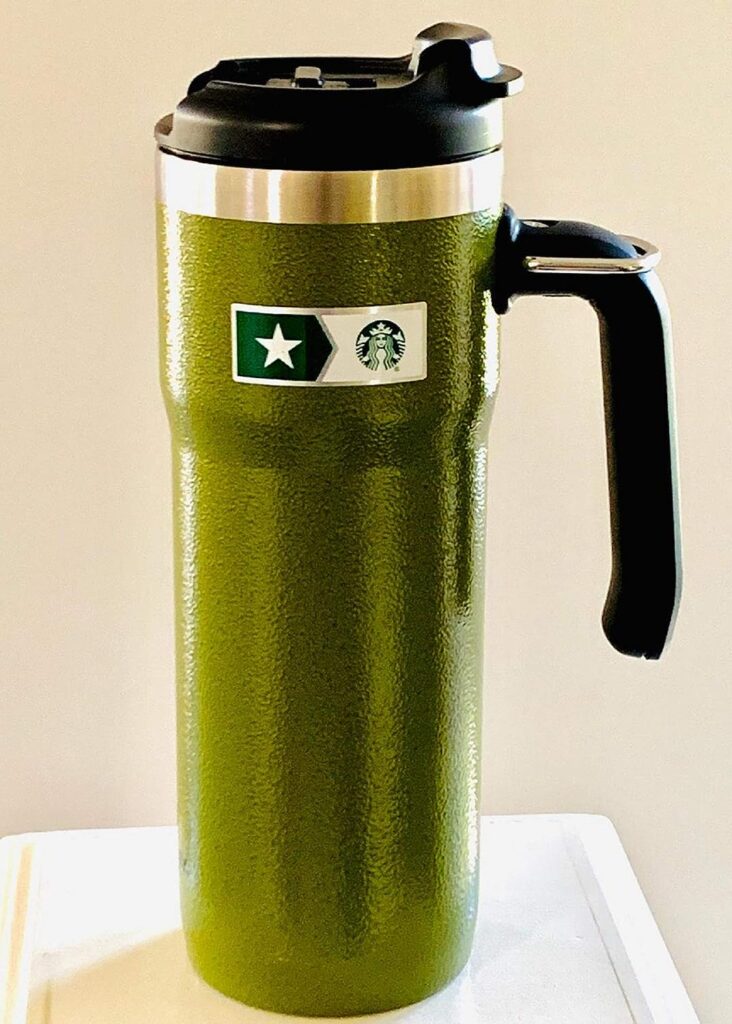 Starbucks + Stanley Military Commitment Double Walled Hammered Stainless Steel Tumbler With Handle